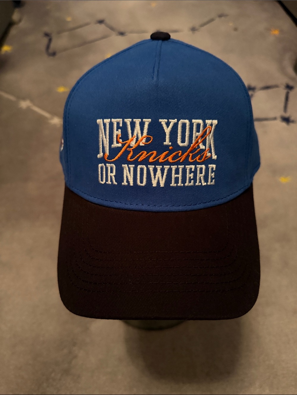 New York Knicks Or Nowhere Blue & Black Baseball Cap